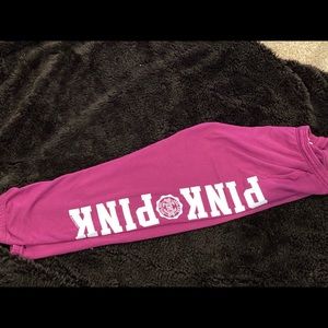 PINK Victoria’s secret Dark pink sweat pants Large